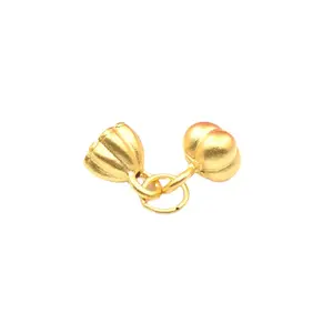 Luxury Fashion Au999 Pure 24K Gold Charm Pendant Connectors For DIY Bracelet Necklace Anklet Jewelry Accessories Jewellery