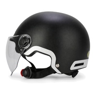 Casque demi-coque anti-UV avec doublure amovible, taille L, pour adulte, pour trajets en trottinette électrique et livreurs, protection confortable pour la tête