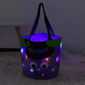 Nuevas Cestas de Calabaza LED 2025 para Halloween, Cubo de Truco <span class=keywords><strong>o</strong></span> Trato, Bolsas de Regalo de Calabaza, Cubo y Bolsa Ecológicos para Dulces - Product Image 6