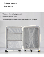 Ensemble de bagages à roulettes en ABS durable et tendance, 3 pièces, 20 pouces, avec serrure à combinaison, vente en gros