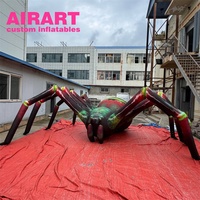 Grande araignée gonflable de décoration d'activité de taille sur mesure, ballon gonflable d'araignée d'Halloween à vendre