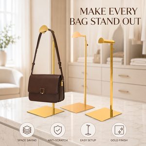 Expositor de Bolsos de Acero Inoxidable OEM, Soporte Resistente para Exhibición de Bolsos en Tiendas Minoristas, Accesorio para Tiendas Mayoristas - Product Image 1