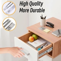 Glissières de tiroir modernes en acier pour table de bureau, à roulement à billes, à extension complète, à montage latéral, pour armoires de cuisine et de chambre