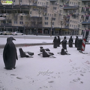 Антарктический птичий зоопарк экспонаты статуя бронзовой скульптуры пингвина - Product Image 3