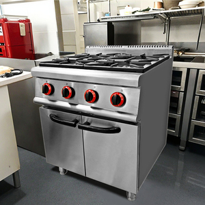 상업용 스테인레스 스틸 수직 가스 4 버너 캐비닛 클레이 보일러 주방 스토브 식사 ZH-RA-4 6.5 * 4KW - Product Image 1