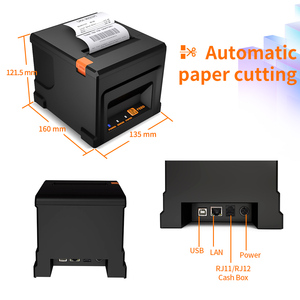 Máy in nhiệt hóa đơn Xincode <span class=keywords><strong>80mm</strong></span>, máy in vé POS không dây, giao diện USB LAN, máy in nhiệt để bàn cho máy tính tiền - Product Image 5
