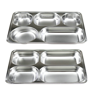 High Quality 4/5 Compartments Stainless Steel Hospital <strong>Prison</strong> Hotel School Restaurant <strong>Food</strong> <strong>Tray</strong> Serving Divided <strong>Tray</strong> Dining Plat - Product Image 1
