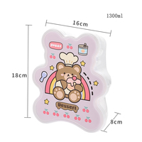 Boîte à lunch bento en plastique personnalisée en gros, transparente, micro-ondable, réutilisable, en plastique PP, contenants alimentaires de forme unique avec couvercles