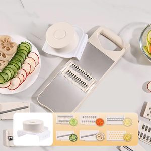 Éminceur et râpe à légumes multifonctionnel, outil de cuisine automatique à lames multiples, lames en acier inoxydable, compact, pour légumes - Product Image 5