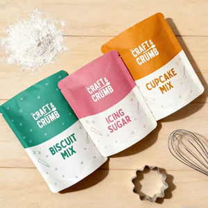 Custom Stand Up <b>Pouches</b> Smell Proof Bag Cookie Packaging Baking Flour <b>Pouch</b> With Tear Notch - Product Image 4