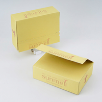 Pochettes à bande déchirable ondulées jaune clair avec scellage sécurisé et pelliculage mat pour l'expédition de produits e-commerce pour petites entreprises, crème pour les yeux personnalisée