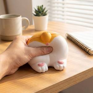 Adorable fesse de <span class=keywords><strong>Corgi</strong></span> en mousse PU pour soulager le stress, jouet promotionnel pour garçons et filles de 2 à 4 ans - Product Image 2