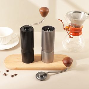 <span class=keywords><strong>Molinillo</strong></span> de Café Manual de Aluminio con Mango de Madera, Muela de Acero Inoxidable, <span class=keywords><strong>Molinillo</strong></span> de Café Portátil - Product Image 3