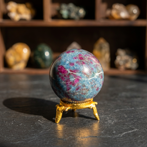 Esfera de Cristal de Cianita Rubí Premium para Meditación Reiki, Decoración Espiritual, Coleccionistas de Gemas, Venta al por Mayor - Product Image 3