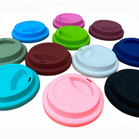 Vente flash : couvercle de tasse en silicone de 8 cm et 9 cm, couvercle de tasse en silicone, couleur beige, couvercle de tasse à café en silicone