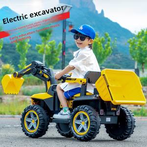 Excavatrice à batterie 12V pour enfants de 2 à 8 ans avec télécommande, excavatrice 3 en 1, bulldozer et pelle rétro, <span class=keywords><strong>jouet</strong></span> à monter - Product Image 4