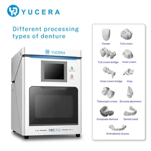 Yucera 5 축 지르코니아 치과 기계 건식 밀링 YRC-5X 지르코니아, PMMA, 왁스를위한 치과 cad 캠 밀링 머신