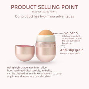Rodillo absorbente de aceite facial lavable natural con control de aceite de metal, rodillo absorbente de aceite de piedra volcánica - Product Image 5