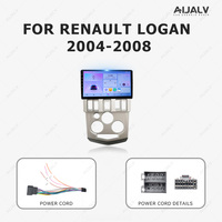 Nouveau lecteur DVD de voiture Radio pour 9 pouces Renault Logan 2004-2008 Silver Fascia Frame Stereo Panel 2 Din GPS Car Accessories