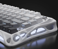 Clavier mécanique sans fil GravaStar Mercury K1 Gradient Blanc 75% Tri-mode Hot-Swap 8000mAh RGB pour le gaming