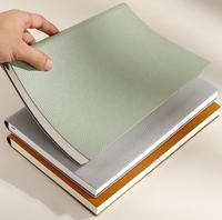 Carnet en cuir PU texturé litchi à couverture souple, design simple, personnalisable, A4 A5, exquis, pour affaires et école, vente en gros