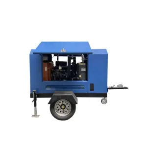 China Leveranciers Industriële Mijnbouw Towable 10m 3/Min 8 Bar 78 Kw Draagbare Diesel Schroef Luchtcompressor
