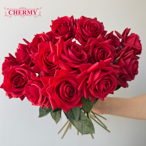 <span class=keywords><strong>Fiori</strong></span> Artificiali Dalian Chermy DC165, Rose in Lattice Rosa, Bianche <span class=keywords><strong>e</strong></span> Rosse al Tatto Realistico, Decorazioni per Matrimoni - Product Image 2