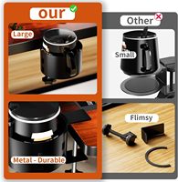 Grande pince pour porte-gobelet de bureau améliorée, porte-gobelet de table anti-déversement OOKUU, accessoires de bureau de jeu en métal et PC