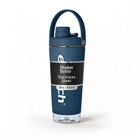 Botella Mezcladora de 26 oz con Logotipo Personalizado, Tapa Abatible, Libre de BPA, Vaso Mezclador de Proteínas con Asa para Fitness y Viajes