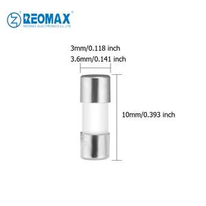 נתיך מיקרו קרמי 3*10 מ""מ 3.6*10 מ""מ 250V/125V נתיקי קרמיקה 200mA 500mA 1A 2A 3A 4A 5A 6A 7A 8A 10A 12A 15A AMP - Product Image 4