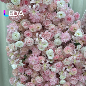 Décoration murale florale en forme d'arche de papillon LEDA, faite à la main, légère, pour Noël, Pâques, mariage, simulation de fleurs, fond - Product Image 2