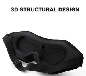 Masque pour les yeux d'extension de cils 3D Night Sleeping Eye Cover avec sangle réglable 100% occultant avec emballage de sac d'opp individuel - Product Image 3