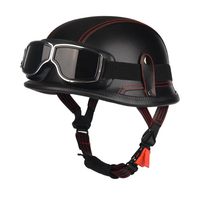 Casque allemand de style vintage, casque de motard allemand, casque bobber, casque à profil bas, casque de moto allemand vintage