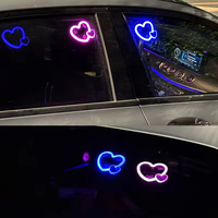 Nouvelle lampe d'ambiance LED sans fil à énergie solaire en forme de double cœur BRAD pour voiture, lumières triangulaires pour la lunette arrière