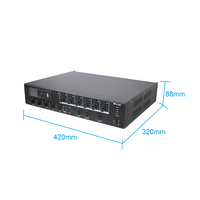 PA, BGM, okul, fabrika ve ticari için aşırı akım ve termal koruma ile 6 bölgeli 600W Pro mikser güç PA amplifikatörü