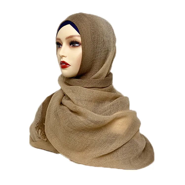 Custom Designer islamico gradiente pashminas scialle plain dip dye in lana hijab cashmere maglia sciarpe testa per le donne alla moda