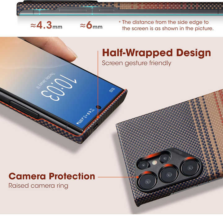Genuine Carbon Fiber Magnetic Case for Samsung S25 Ultra