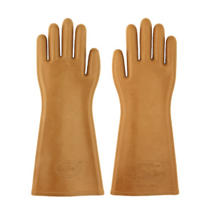 Gants isolants WYCM WYCX051 5kV pour travaux sous tension (caoutchouc <span class=keywords><strong>classe</strong></span> <span class=keywords><strong>0</strong></span>) épaisseur <span class=keywords><strong>0</strong></span>,8 mm longueur 41 cm résistants à l'usure antichoc 380V basse tension - Product Image 1