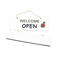 Bienvenue pour personnaliser n'importe quelle forme Sublimation Mdf Board Blanks MDF Rectangle Door Plaque Hanger Home Wall Door Decor 11x4 Inch