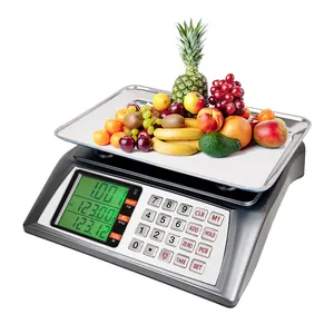 Balança eletrônica ACS 30 Digital para máquina de balança de peso de alta precisão com impressora de etiquetas