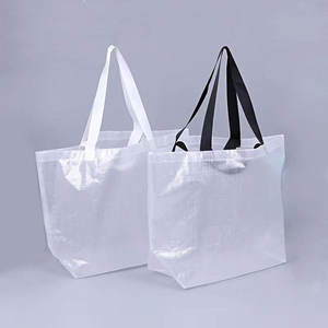 Custom Eco-Friendly Tote Bag Reusable Nylon Fabric with Logo Laminated PP Woven Shopping Bag Customized Color - Product Image 6