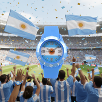 Montre à quartz sport mode Russie Londres Japon, cadran à aiguilles, bracelet en silicone, boîtier en plastique, drapeaux de plusieurs pays, pour hommes, femmes et enfants