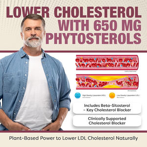 Vitamina de alta calidad, fistroteroles, suplemento diario en CÁPSULAS SIN GLUTEN, promueve la salud cardiovascular y apoya el sistema inmunológico. - Product Image 3