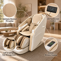 Fauteuil de massage confortable à gravité zéro pour le corps entier avec détection des épaules et du cou et chauffage du dos pour la relaxation à la maison et au bureau