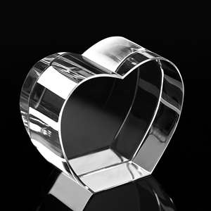 Bán Hot Món quà sáng tạo rõ ràng <span class=keywords><strong>Glass</strong></span> khối trống hình trái tim pha lê khối lập phương cho 3D ảnh khắc laser quà lưu niệm - Product Image 2