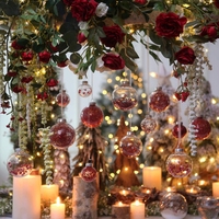 20 pièces 80MM/3.14 "arbre de Noël grandes boules de Noël ornements décoratifs de boule suspendus rouges