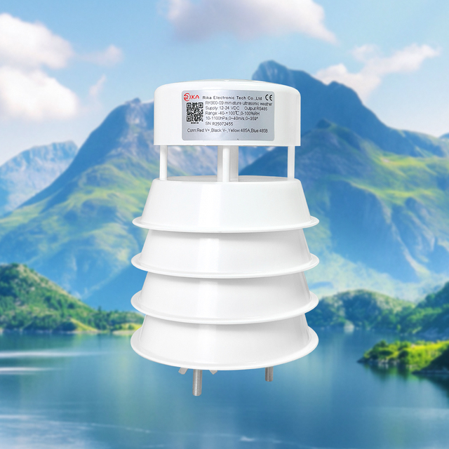 RK900-09 5 1 Ultrasonic Wind Speed Mini Automatic Outdoor Sensor IP65 Rated Modbus-RTU RS485 Industrial Agricultural Weather