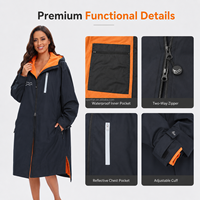 Robe de bain convertible avec logo personnalisé, imperméable, veste d'extérieur avec sac de rangement