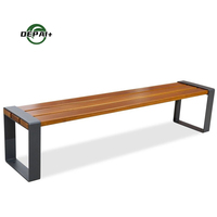 Bancs de jardin en composite bois-plastique pour terrasse, mobilier d'extérieur, sièges extérieurs pour parcs publics