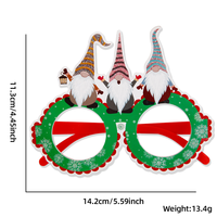 Lunettes décoratives de Noël 3 Nains, accessoire amusant pour photomaton pour dîner de Noël en famille, costume de fête et cadeaux pour enfants